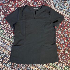 Mandala Notch Neck Scrub Top - Size Small